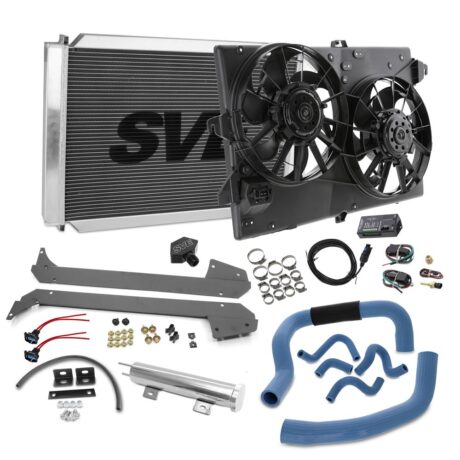 Mustang SVE Aluminum Radiator & Contour Fan Kit with HD Hoses 5.0
