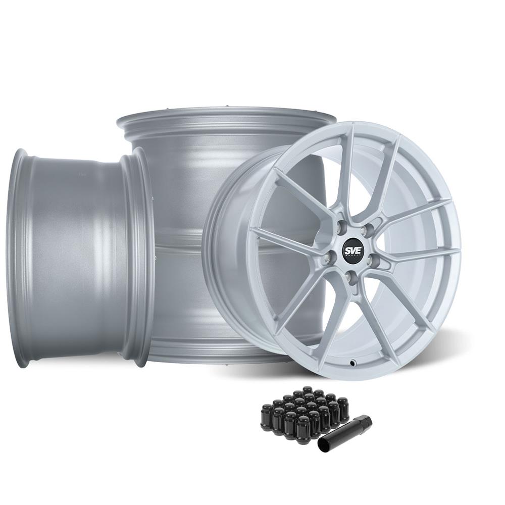 2015-26 Mustang SVE DHP1 Forged Wheel Kit - 19x10.5/11 - Silver Mach 1/Dark Horse