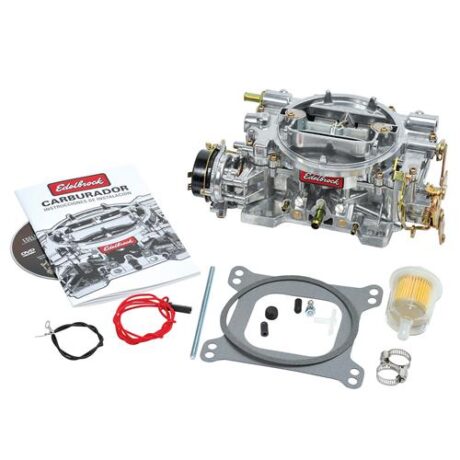 Mustang Edelbrock Performer Carburetor - 600 cfm Electric Choke - Satin Finish