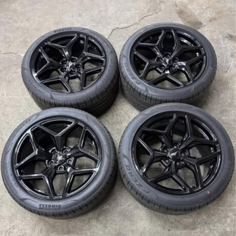 2015 - 2025 Original Ford Mustang Black 19" New Takeoff Wheels and Tires