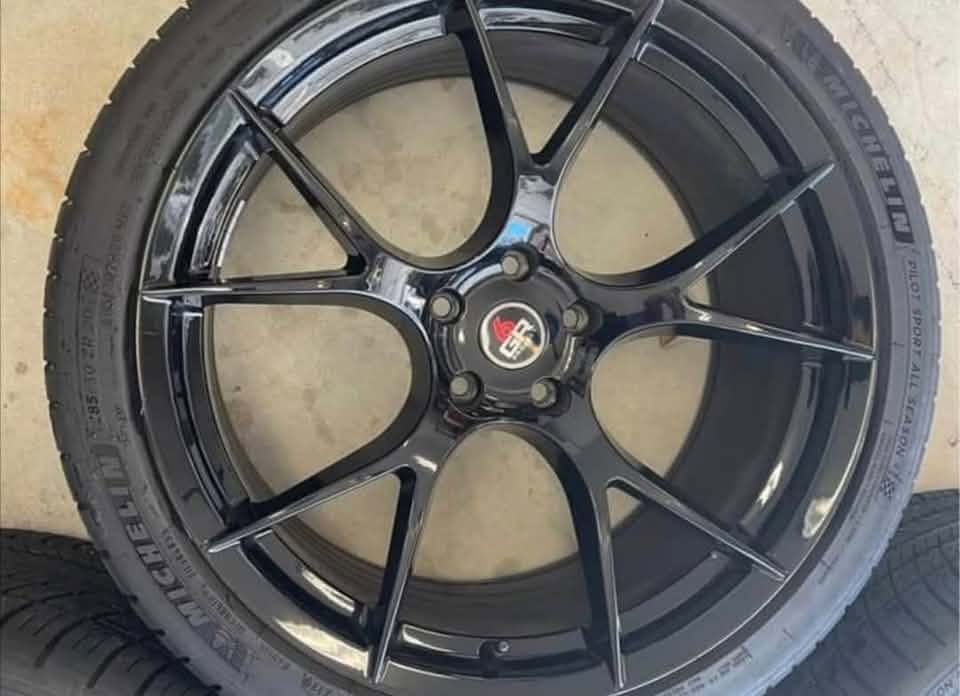 Project 6gr Tens Gloss Black Wheels with Michelin pilot sport all season tires - Image 5