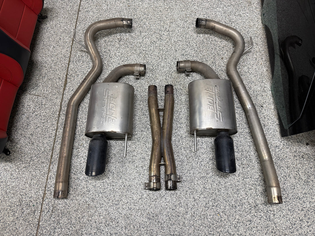 2015-2017 Ford Mustang GT Borla S-Type Cat-Back Exhaust Kit Black Tips