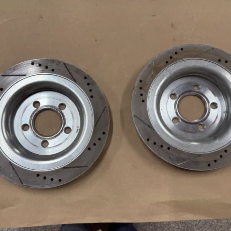 Ford Mustang GT 5.0 Rear Slotted Drilled Rotors 13 inch