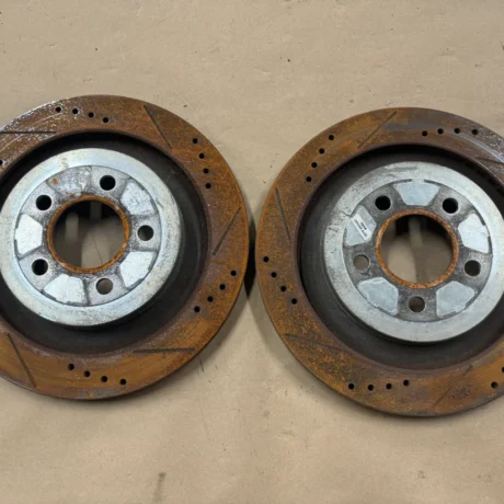 Ford Mustang GT 5.0 Rear Slotted Drilled Rotors 13 inch