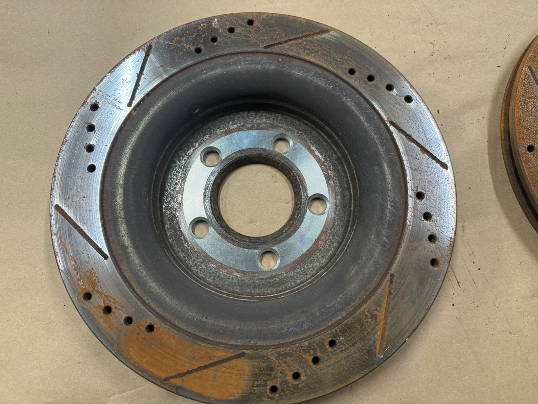 Ford Mustang GT 5.0 Rear Slotted Drilled Rotors 13 inch - Image 3