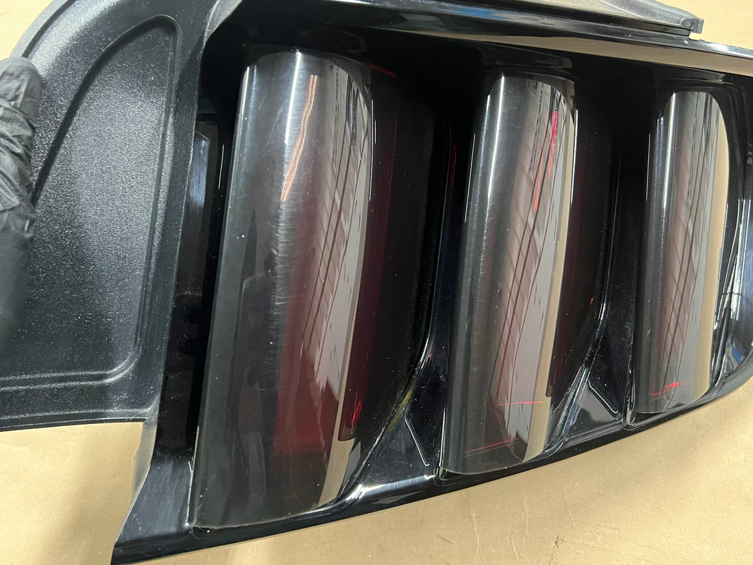 Ford Mustang GT GT500 Eco boost RH LH Tail Lights Pair Smoked Covers - Image 3