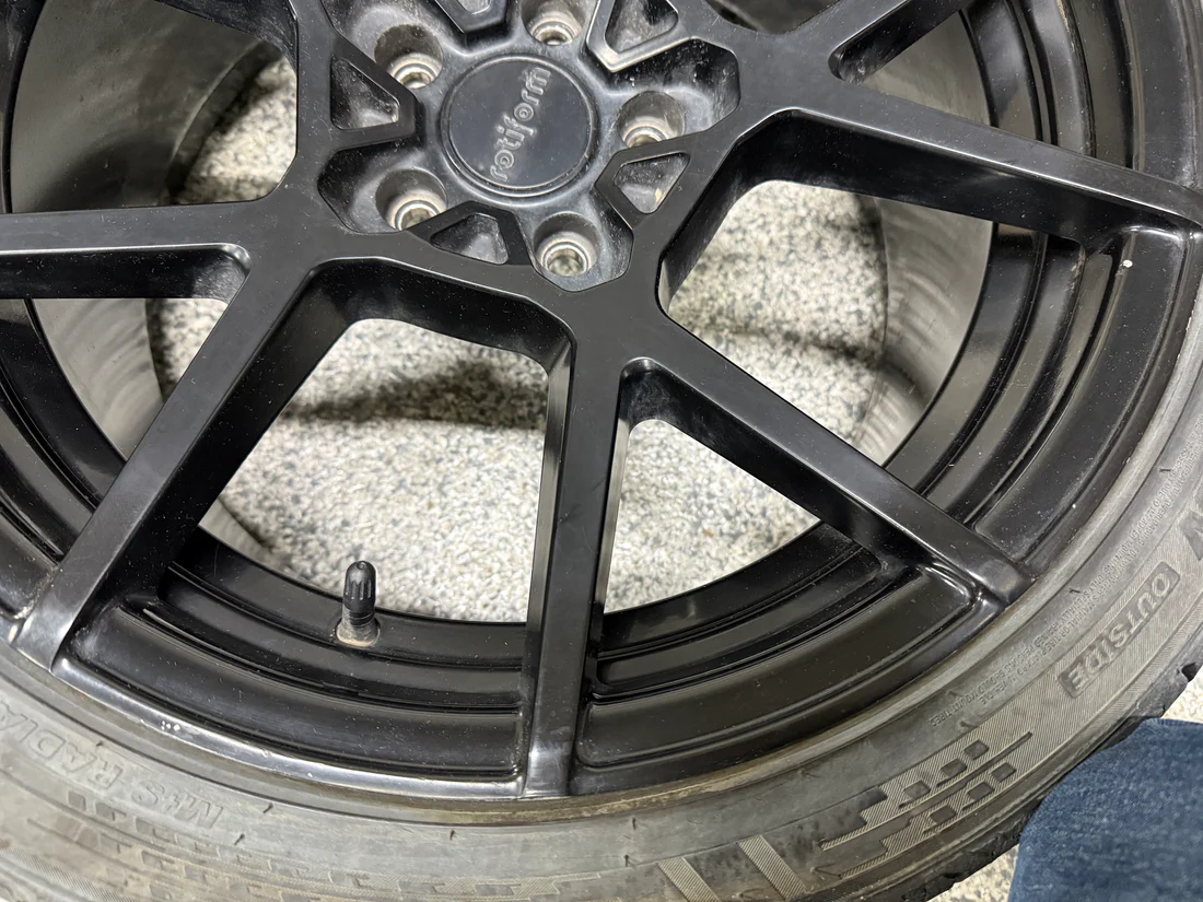 Ford Mustang Rotiform Black Wheels Tires Set of 3 19x10" - Image 6