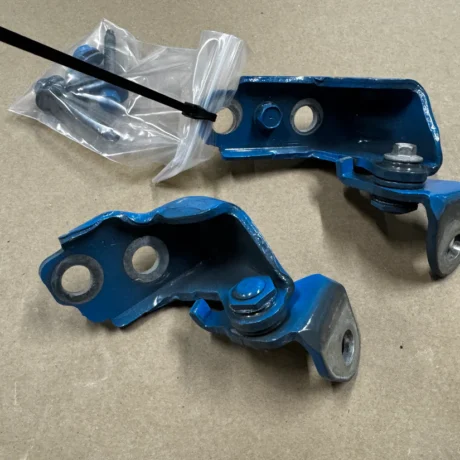 Mustang Door Hinges RH Passenger Upper Lower Grabber Blue